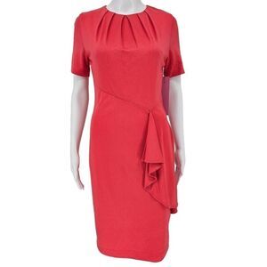 LDT Brook Sheath Mini Dress Coral Pink New 2
